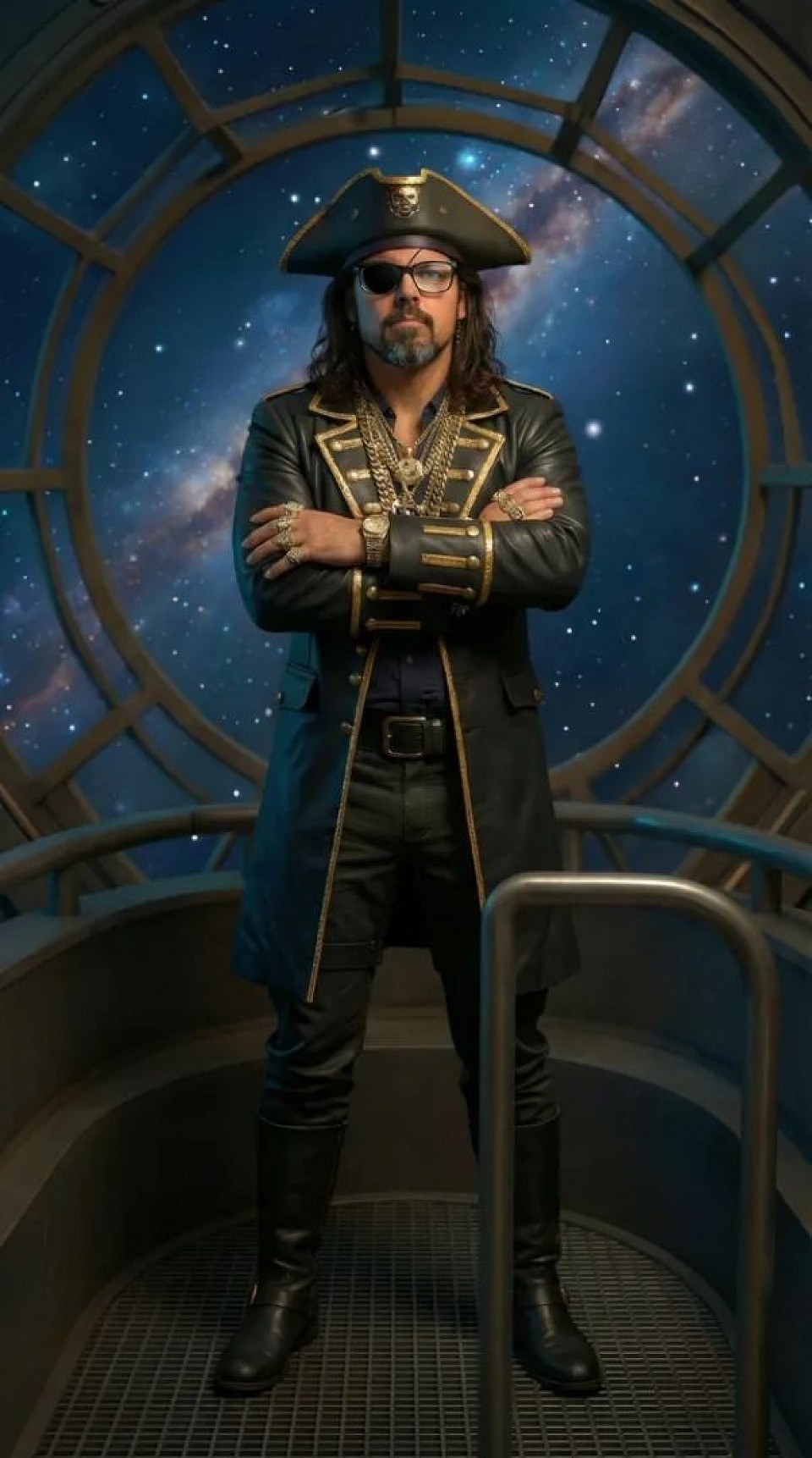 The Cap'n at the Wheel